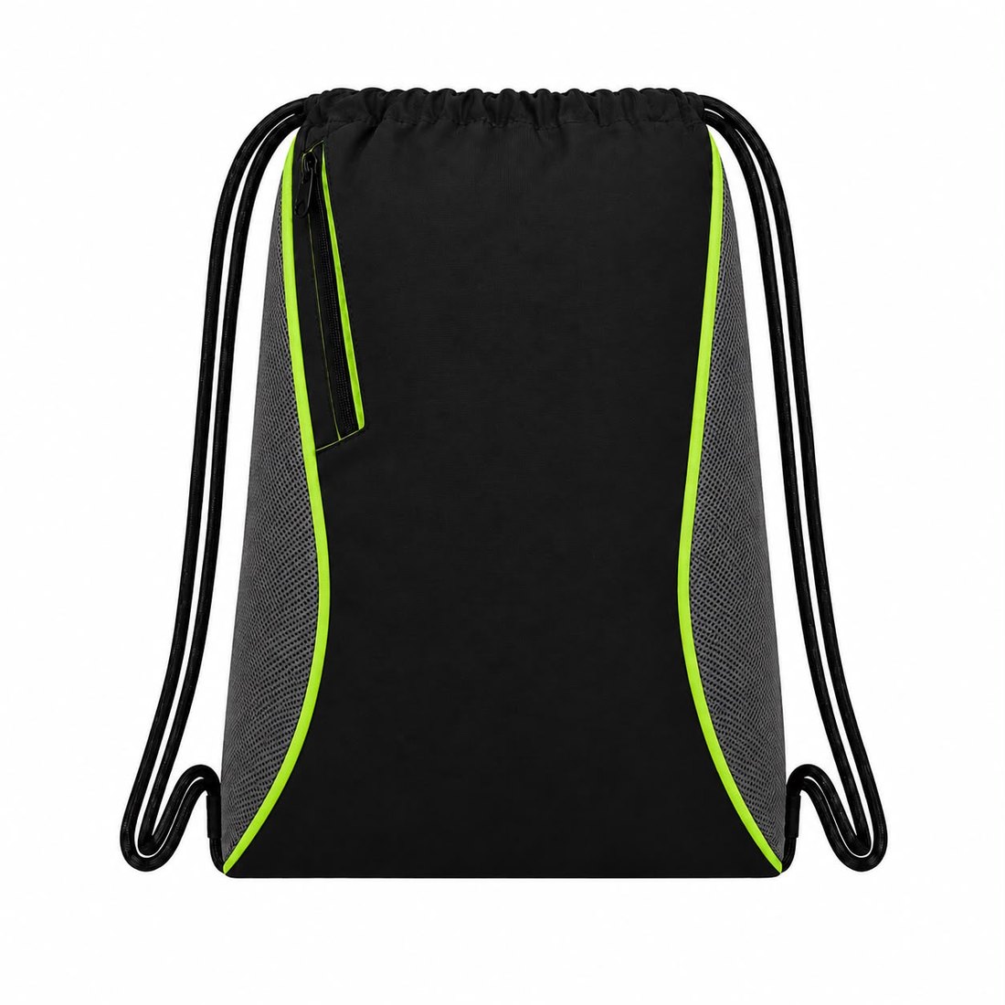 Drawstring Bag — Black / Green