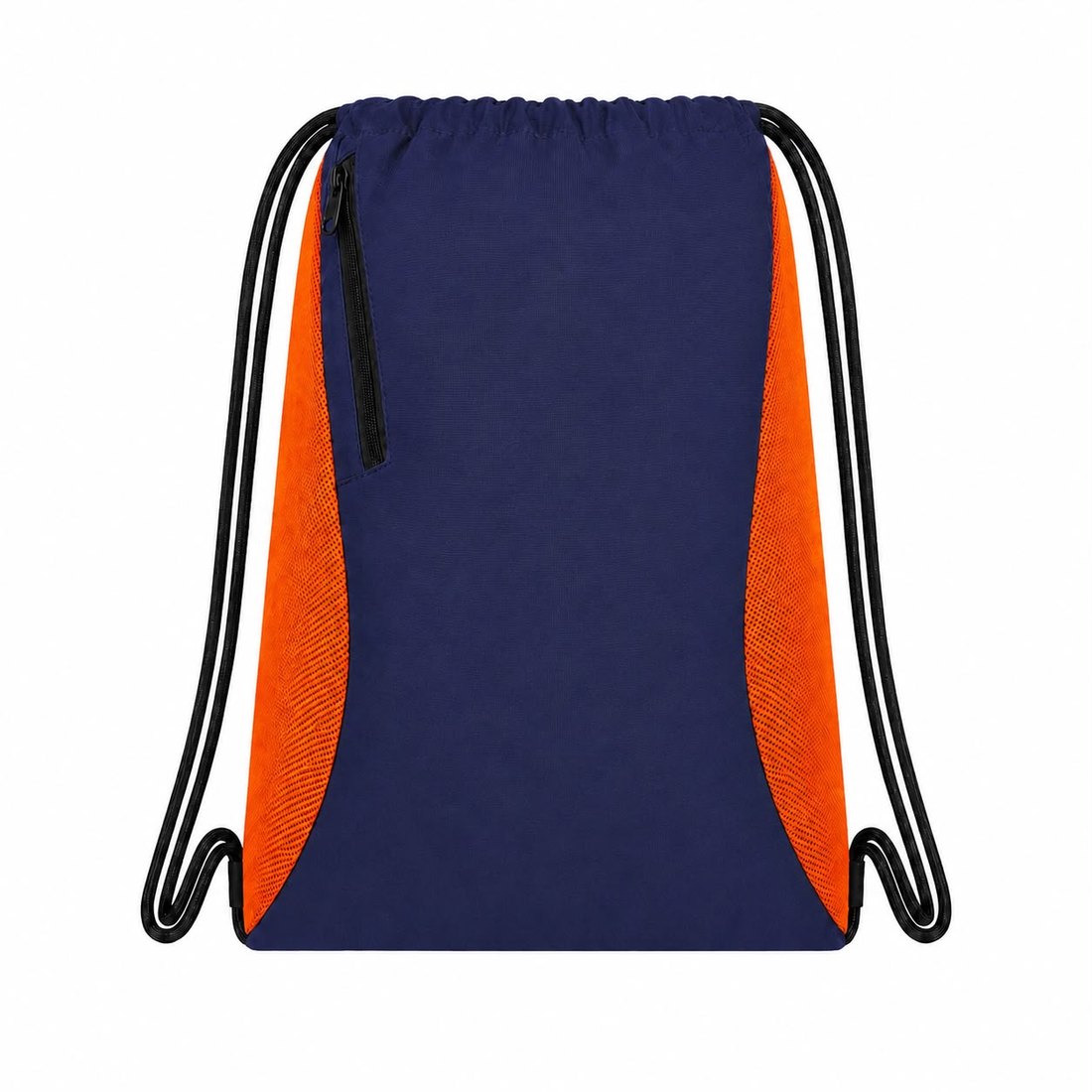 Drawstring Bag — Navy / Orange